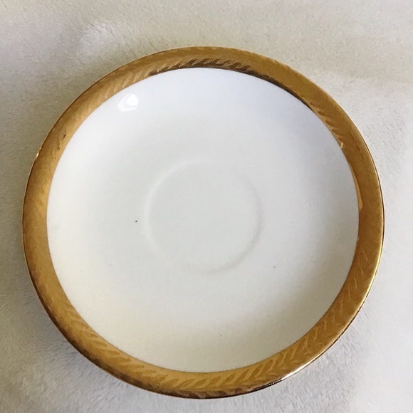 Vintage W.S. George Warranted 22 Karat Gold Ardalt Demitasse Half Cup Saucer - Picture 5 of 15